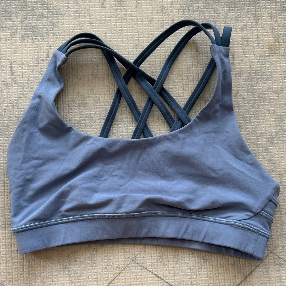 Lululemon Blue Strappy Sports Bra